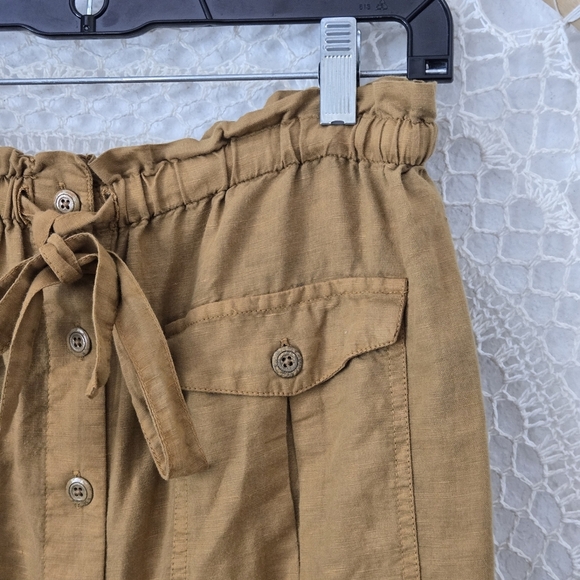 Sundance Hailey Button Front Tan Midi Skirt Sz S - Picture 5 of 9